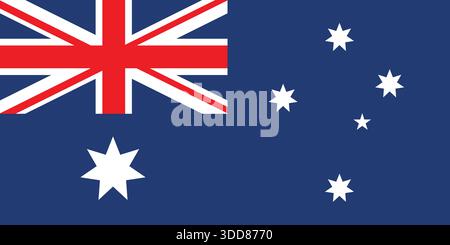 National flag of Australia symbolizing Australia day vector stock illustration Stock Vector