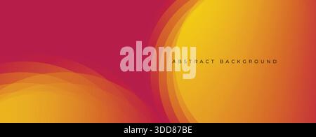 Abstract futuristic orange gradient circles background stock illustration background texture minimalism stock illustraton Stock Vector