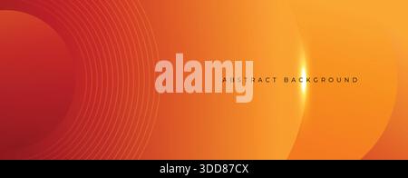 Abstract orange modern background with circle elements. Digital technology concept. vector illustration Stock Vector