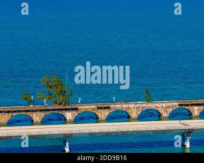 Aerial photo Fred the tree in the Florida Keys on the old railroad line ...