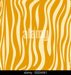 Tiger stripes seamless pattern. Animal skin. Wrapping paper, fashion fabrics, prints. Vector endless illustration. Stock Vector