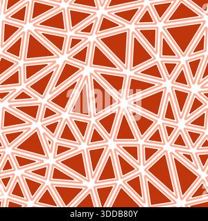 Mosaic background. Rounded solid shapes in frames. Medium triangle size. Single color tone style. Repeatable pattern. Artistic vector tiles. Stock Vector