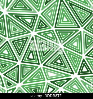 Triangle shapes background. Multiple repeated inner triangles. Big triangle sizes. Monotone colored style. Seamless pattern. Artistic vector tiles. Stock Vector