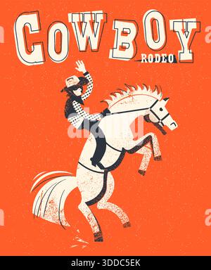 Cowboy rodeo text .Vector background illustration Stock Vector Image ...