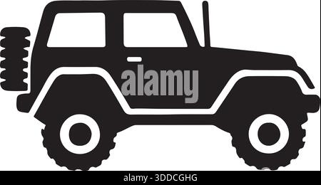 silhouette of an off road vehicle icon symbol vector Stock Vector