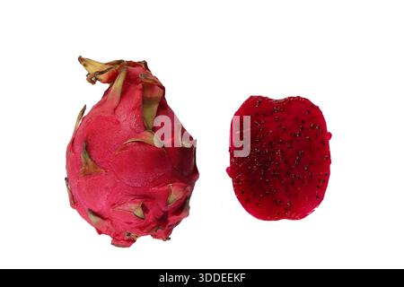 close up of dragon fruit isolated on white background Stock Photo
