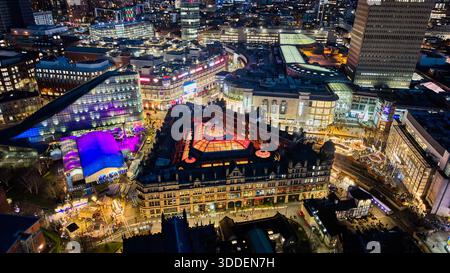 Manchester Exchange Square and Corn Exchange Manchester Stock Photo