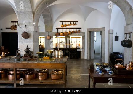 old kitchen in the castle of "Pena" Stock Photo