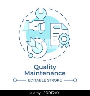 Quality maintenance soft blue concept icon Stock Vector
