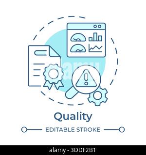 Quality soft blue concept icon Stock Vector