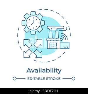 Availability soft blue concept icon Stock Vector