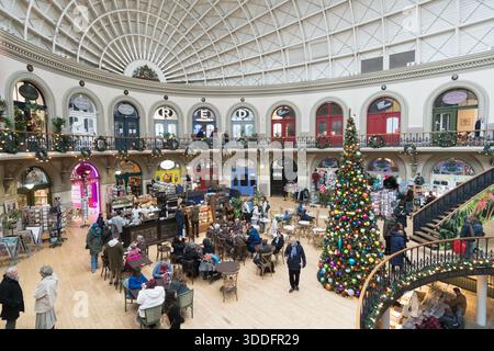 Leeds Corn Exchange decorated for Christmas, Yorkshire, England Stock Photo