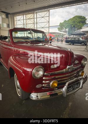 Sao Paulo SP Brazil. December 7, 2025. Ford Super Deluxe Convertible from 1946. Classic car show in Sao Paulo. Stock Photo