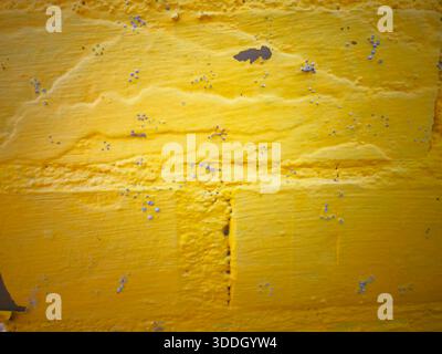 Close-Up of Yellow Painted Brick Wall Texture Stock Photo