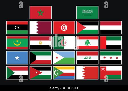 Map of the Mena Region, Middle East and North Africa Stock Vector Image ...