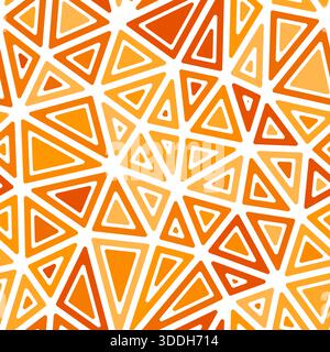 Minimalistic triangles background. Rounded solid shapes in frames. Large triangle size. Mono-tone colored style. Repeatable pattern. Stock Vector