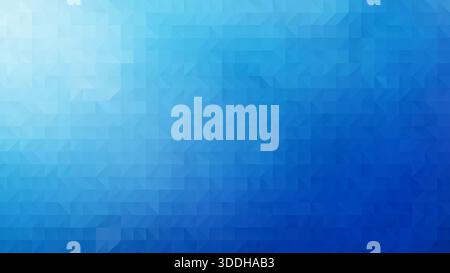 Abstract background of many triangles with color gradient from bright to dark blue. Full frame geometric triangular shape background with copy space. Stock Photo