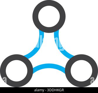 Connection Network Circle Logo Design Technology Vector Template Icon Stock Vector