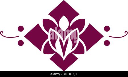 Flower Ornament Decorative Logo Design Beauty Vector Template Icon Stock Vector