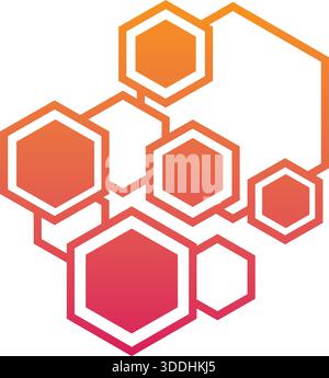 Hexagon Honeycomb Technology Logo Design Modern Business Vector Template Icon Stock Vector