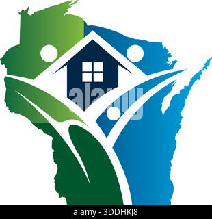 Home Family Tree Growth Logo Design Real Estate Nature Vector Template Icon Stock Vector