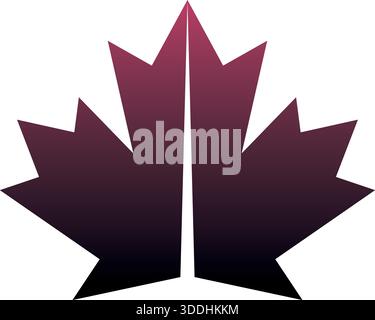 Maple Leaf Canada Nature Symbol Logo Design Vector Template Icon Stock Vector