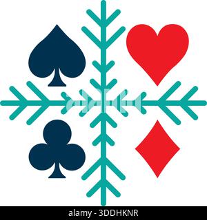 Playing Card Symbol Club Diamond Logo Design Game Vector Template Icon Stock Vector