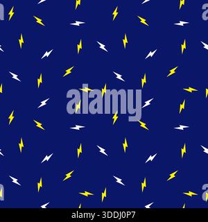 Lightning bolts pattern. Thunder bolt pattern energy lightning vector background Stock Vector