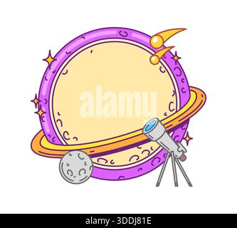 School education kids memo note space frame Stock Vector