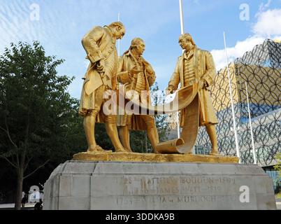 The Golden Boys statue in Birmingham Stock Photo
