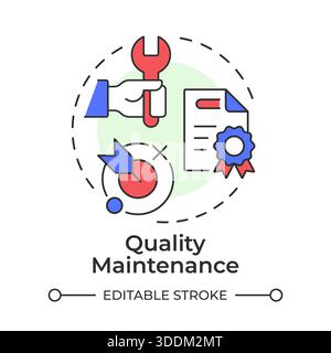 Quality maintenance multi color concept icon Stock Vector