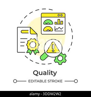 Quality multi color concept icon Stock Vector