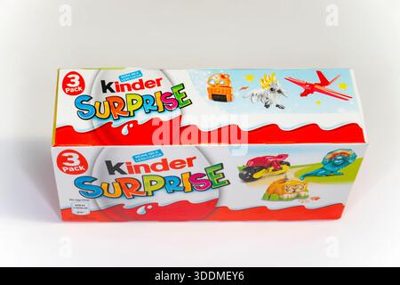 Kinder Surprise 3 pack Stock Photo