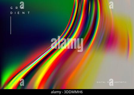 Vibrant vector background with rainbow gradient Stock Vector