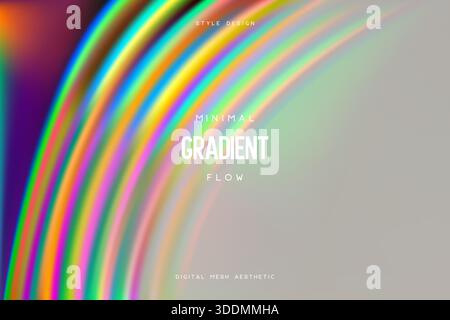 Vibrant vector background with rainbow gradient Stock Vector
