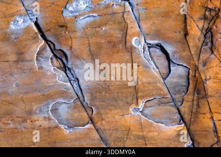 Pattern in a stone with cracks in nature Stock Photo