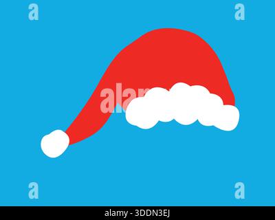 Red santa claus hat Stock Vector