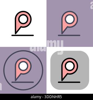 This versatile location pin icon is perfect for mobile apps- websites- and other digital projects needing clear navigation indicators. Its simple desi Stock Vector
