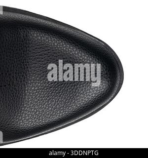 Macro Texture Of Black Pebbled Leather Stock Photo