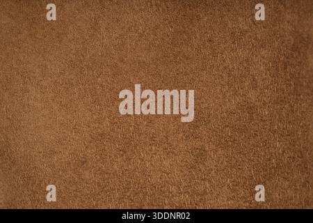 Macro Texture Of Brown Suede Leather Stock Photo