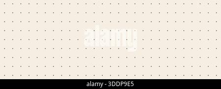 Beige bullet journal page. Seamless pattern and grid background for notebook or planner with polka dot and geometric designs. Vector illustration on Stock Vector