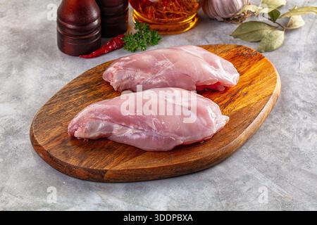 Raw fresh rabbit legs for cooking Stock Photo