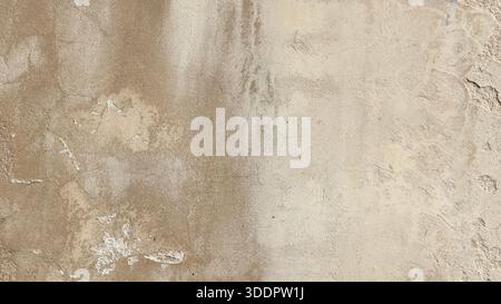 Old textured stucco wall background with peeling plaster and water damage Stock Photo