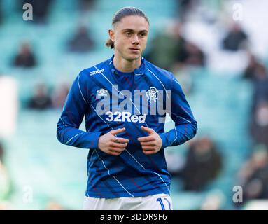 Rangers' Thelo Aasgaard before the William Hill Premiership match at ...