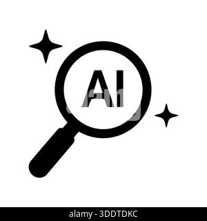 Minimalist Flat Design Representing Data Scientist Tasks And AI Audit Processes Seamlessly Stock Vector