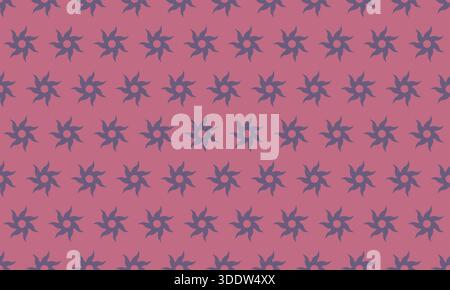 Elegant repeating geometric pattern featuring stylized starbursts on a muted pink background.  Perfect for website backgrounds, textiles, packaging, a Stock Vector