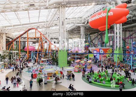 Nickelodeon Universe amusement park at the American Dreams mall ...