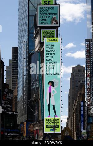 CDC billboard in the center of Times Square New York City displaying ...