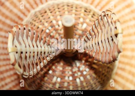 Detail of a wicker handicraft Stock Photo