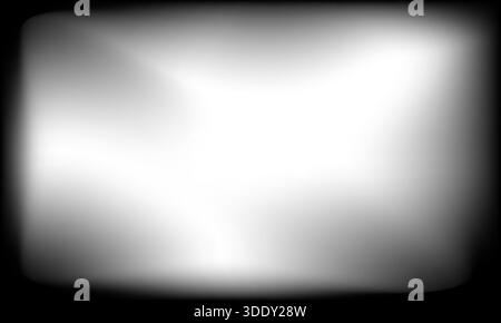 Analog television screen gradient transparent background. Abstract aging film frame. Black gradient shadow frame border overlay. Retro vintage analog Stock Vector